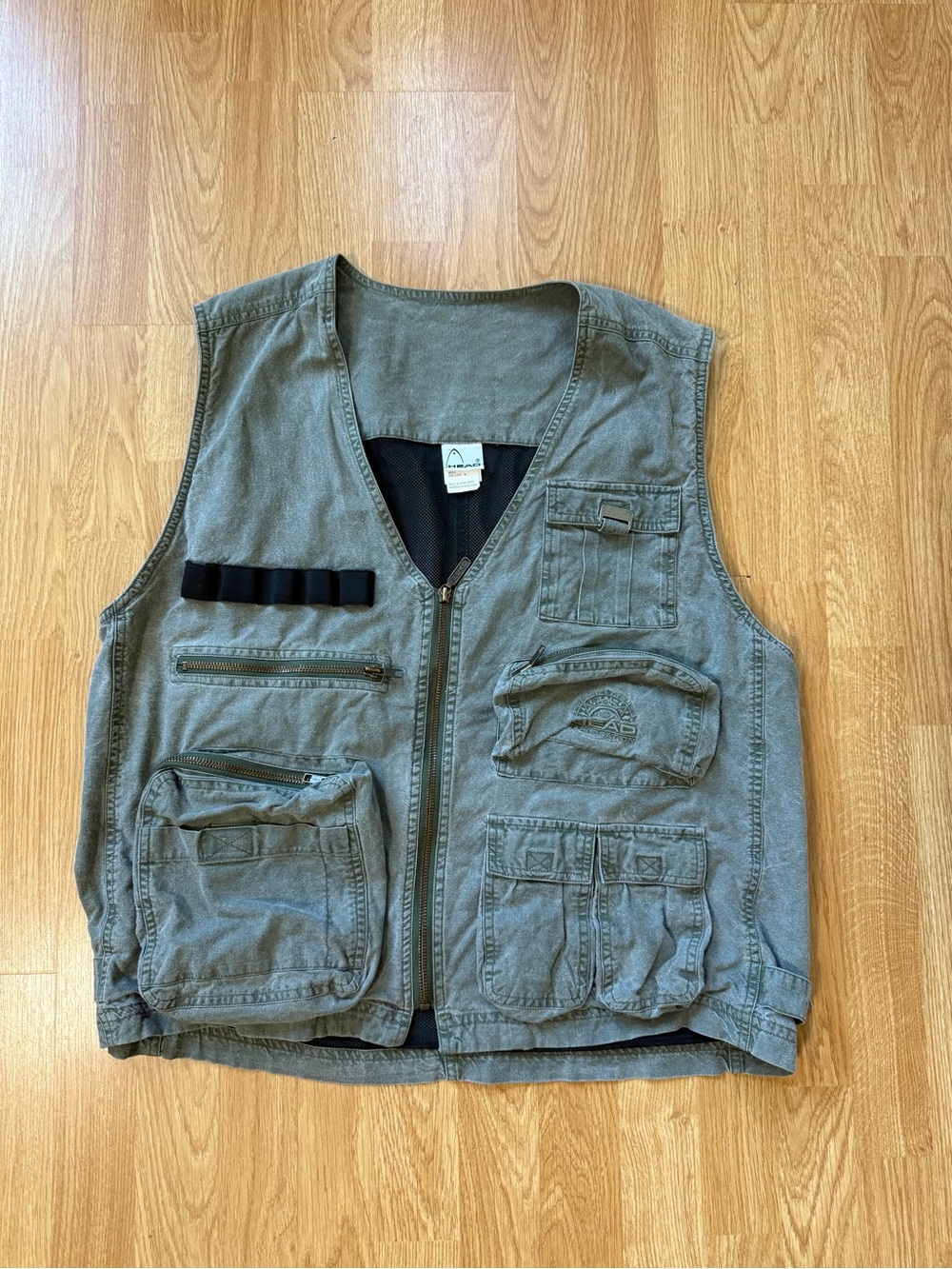 Head Exploration Vest Mens Green Outdoor Utility Fishing Safari - Size M